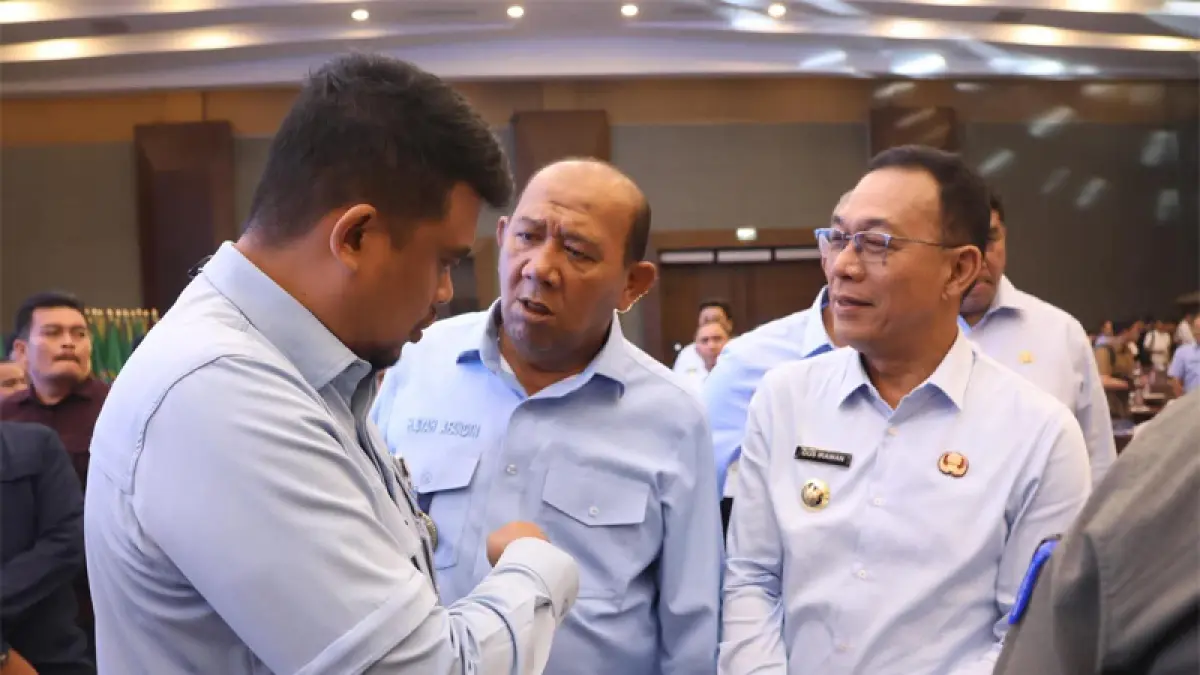 Bupati Tapsel H Gus Irawan Pasaribu bersama Gubernur Sumut saat pembukaan Musrenbang RKPD Provinsi Sumatera Utara tahun 2027.
