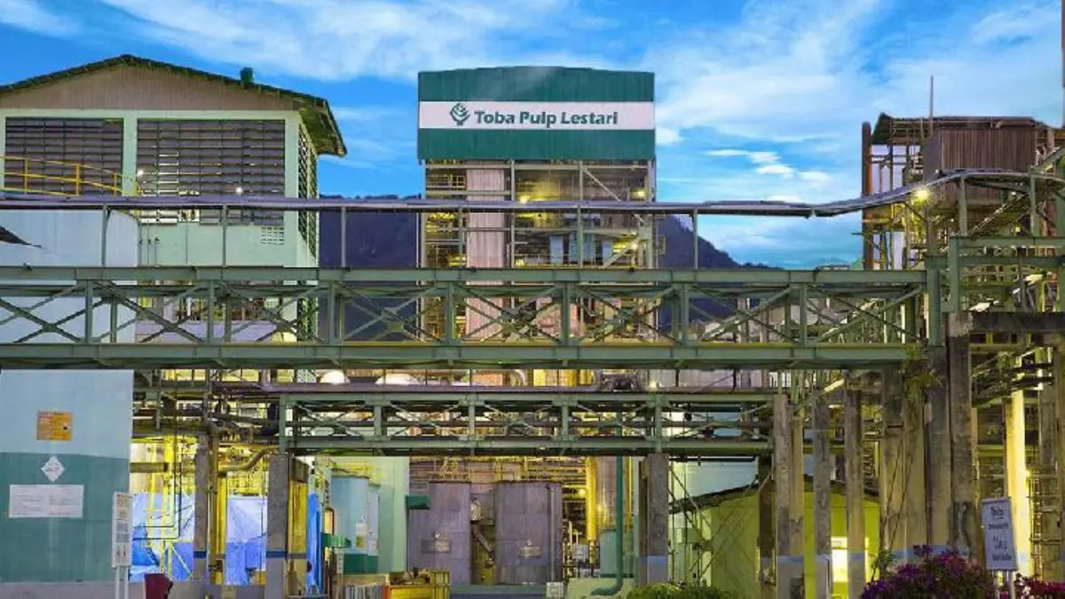 Aktivitas di area operasional PT Toba Pulp Lestari yang terdampak kebijakan pencabutan izin usaha pemanfaatan hutan oleh pemerintah.