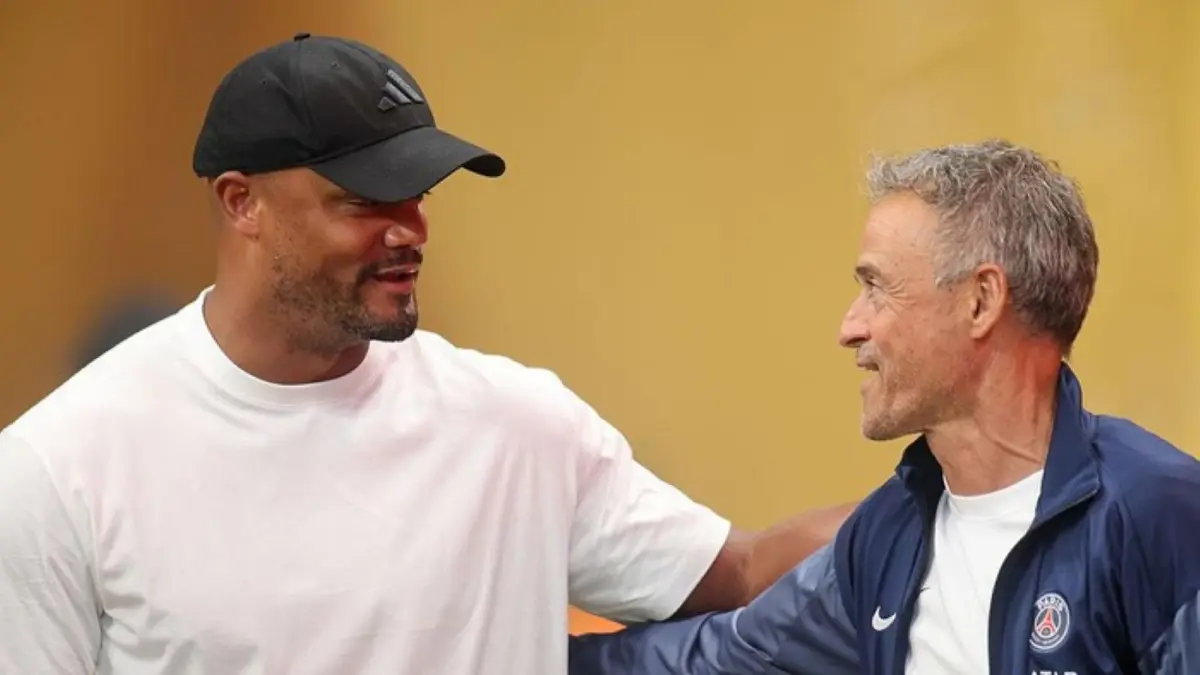 Pelatih PSG Luis Enrique dan pelatih Bayern Munich Vincent Kompany jelang duel leg pertama semifinal Liga Champions di Parc des Princes, Paris, Rabu (29/4/2026). Kedua tim disebut sebagai dua klub terbaik Eropa musim ini.