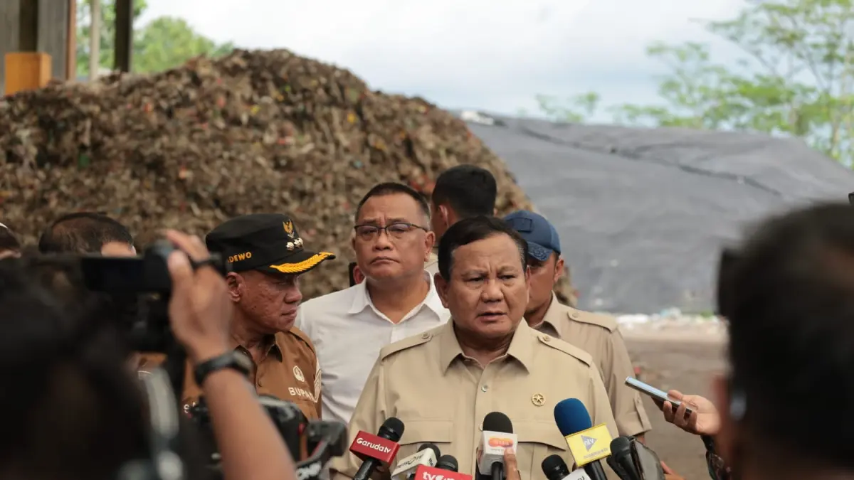 Presiden Prabowo Subianto di TPST Banyumas, Jateng.