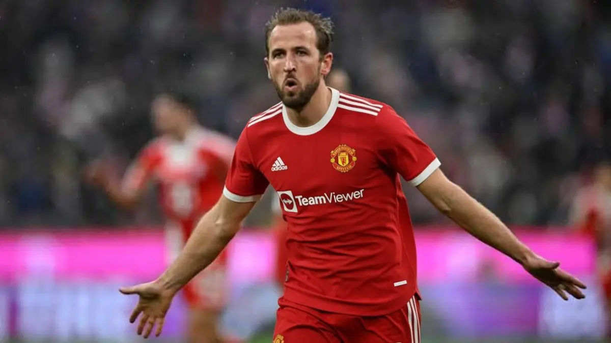 Harry Kane merayakan gol bersama Bayern Munich pada musim 2025/2026, usai tampil tajam dengan 54 gol di جميع kompetisi.