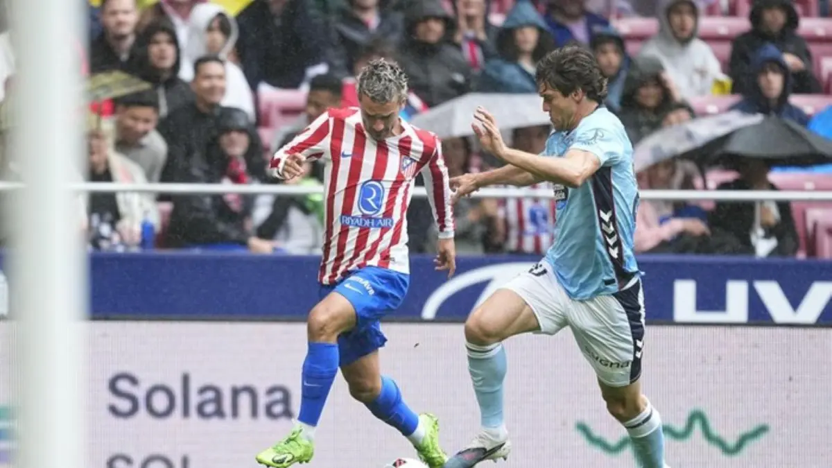 Borja Iglesias mencetak gol kemenangan Celta Vigo ke gawang Atletico Madrid di Stadion Metropolitano.