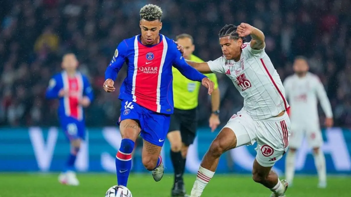 Desire Doue mencetak gol penentu kemenangan PSG atas Brest di Parc des Princes, Senin (11/5/2026) dini hari WIB. Gol di menit ke-82 