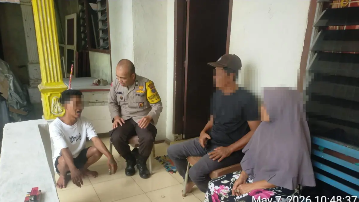 Kasus anak melempar batu ke ayah kandung di Kecamatan Siantar Martoba diselesaikan melalui problem solving oleh Polsek Siantar Martoba.