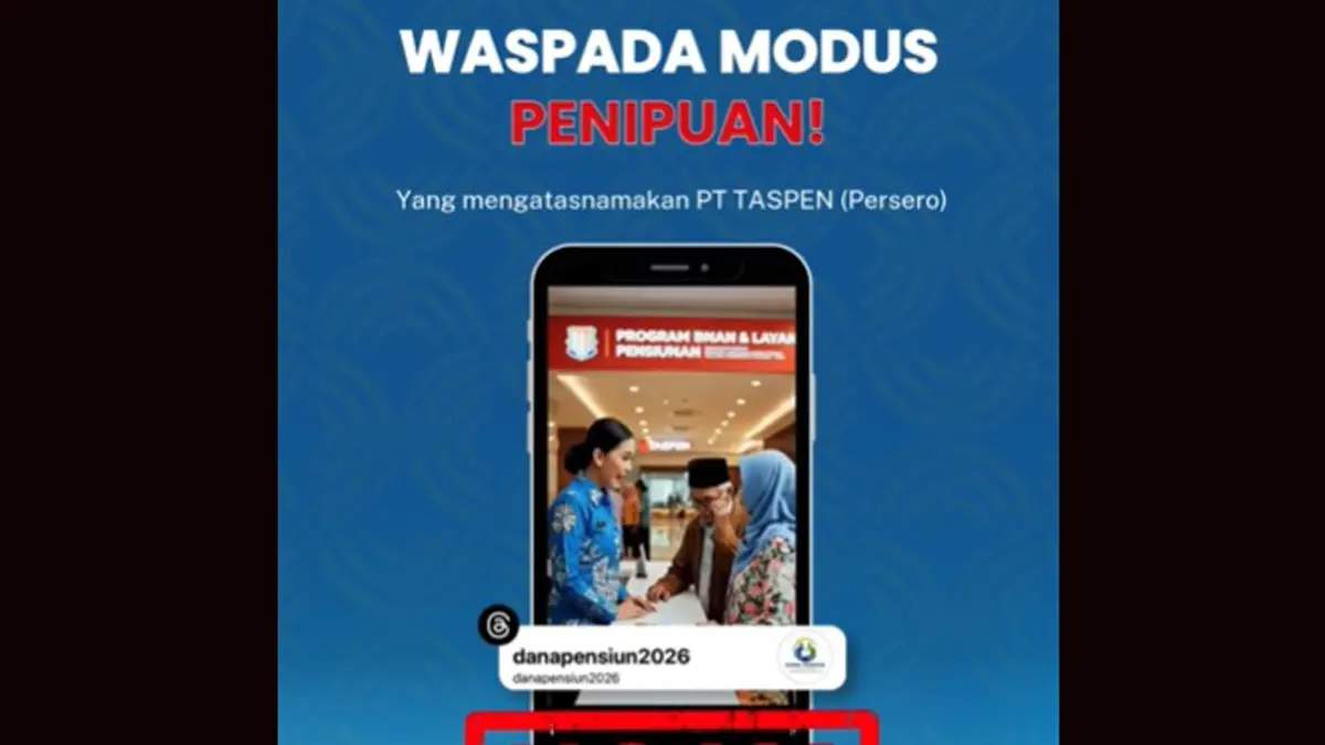 PT TASPEN (Persero) mengingatkan ASN aktif dan pensiunan agar waspada terhadap berbagai modus penipuan digital dan penyebaran hoaks yang mengatasnamakan TASPEN.
