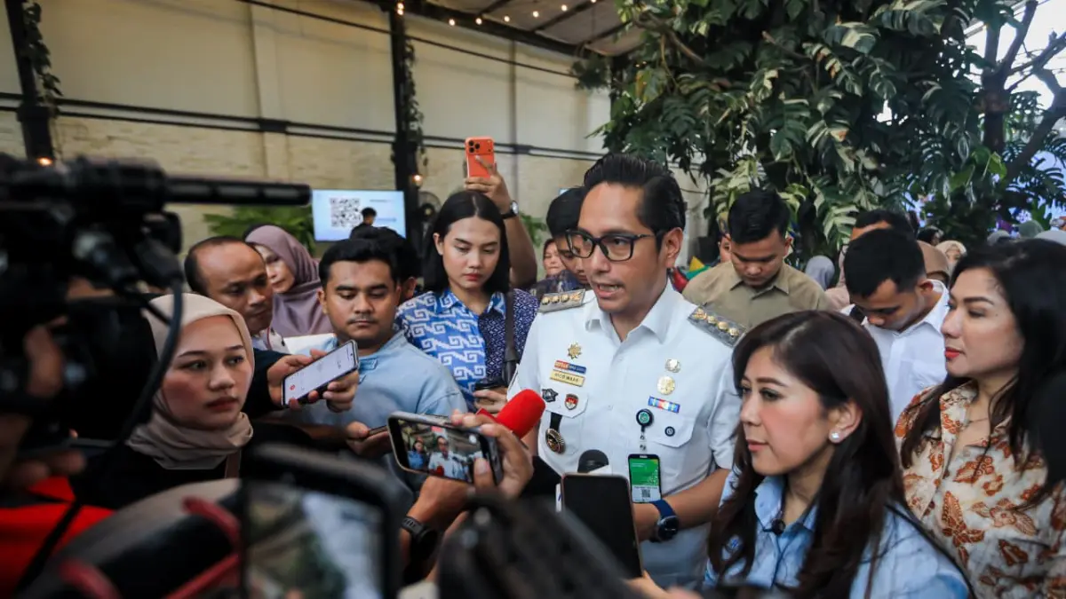 Wali Kota Medan Rico Tri Putra Bayu Waas menghadiri kegiatan edukasi publik “GASS POL Tolak Judol” bersama Menteri Komunikasi dan Digital Meutya Hafid di Kembar Kafe, Medan Amplas, Rabu (13/5/2026).