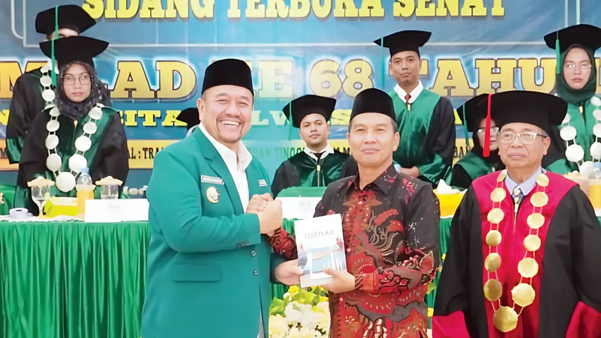 Bupati Batu Bara Baharuddin Siagian menghadiri peringatan Milad ke-68 Universitas Al Washliyah (UNIVA) Medan di Kampus UNIVA Medan, Senin (18/5/2026).
