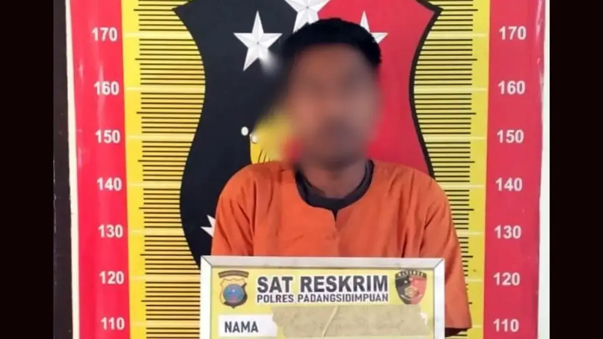 Terduga pelaku ITS alias Birong diamankan personel Polres Padangsidimpuan terkait kasus dugaan tindak pidana terhadap anak di bawah umur.