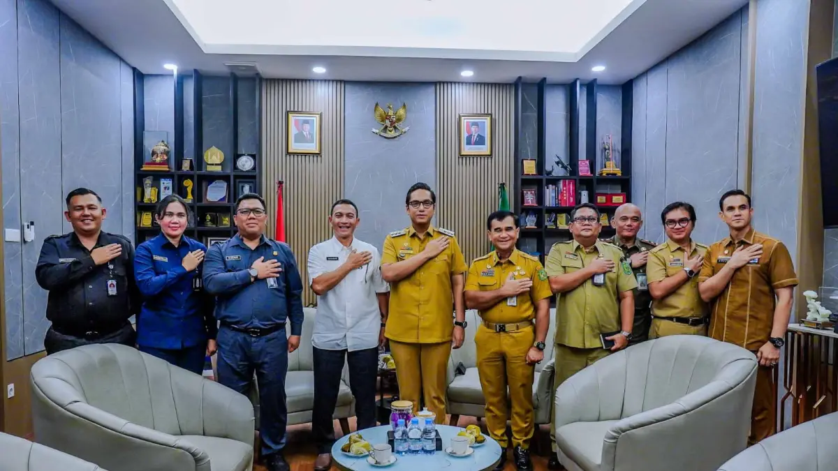 Wali Kota Medan Rico Tri Putra Bayu Waas menerima kunjungan peserta didik Sespimmen Polri Dikreg ke-66 Tahun 2026 di Rumah Dinas Wali Kota Medan, Selasa (19/5/2026).