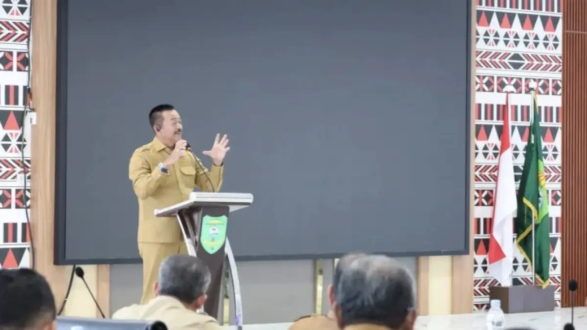 Bupati Mandailing Natal Saipullah Nasution menghadiri kegiatan edukasi pasar modal bagi ASN di Aula Kantor Bupati Madina, Selasa (19/5/2026).