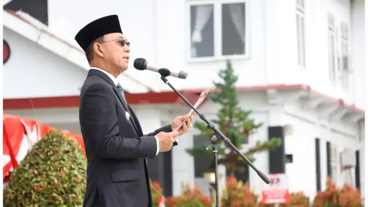 Bupati Tapanuli Selatan Gus Irawan Pasaribu memimpin upacara peringatan Hari Kebangkitan Nasional ke-118 di Lapangan Parade Sipirok, Rabu (20/5/2026).