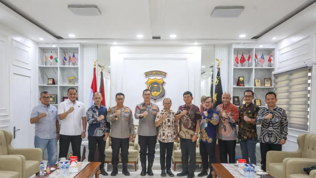 PT PLN Indonesia Power saat audiensi ke Poldasu. (Darwis Halawa & Humas UBP Labuhan Angin/MetroDaily)