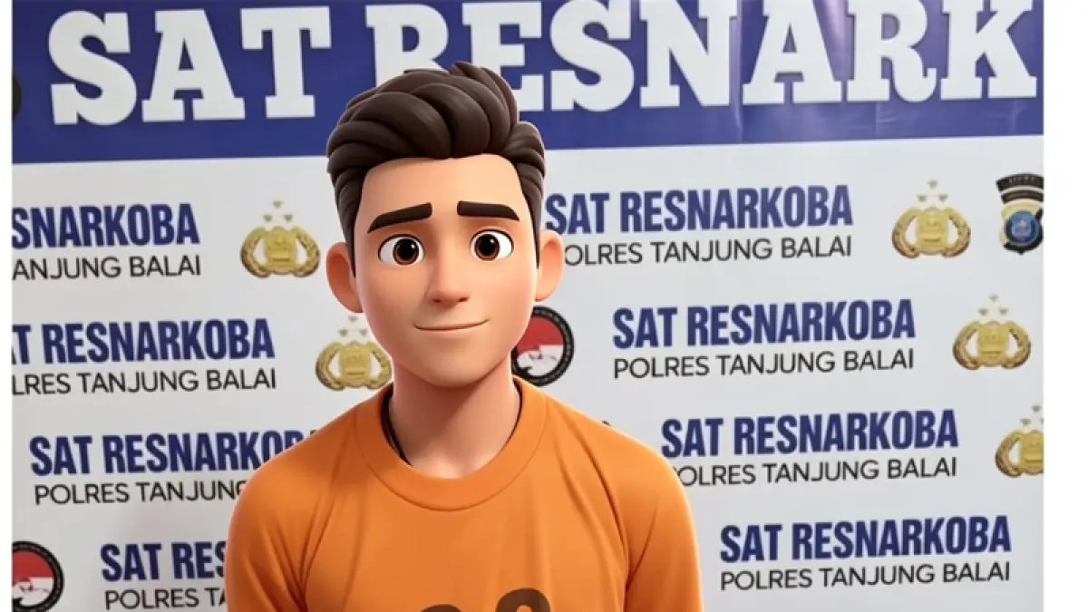 Tersangka dan barang bukti.