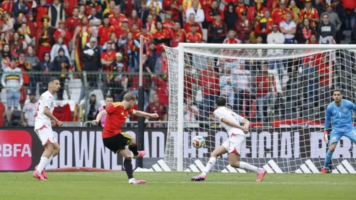 Kevin De Bruyne tampil impresif saat Belgia menghancurkan Tunisia 5-0 dalam laga uji coba terakhir sebelum Piala Dunia 2026.