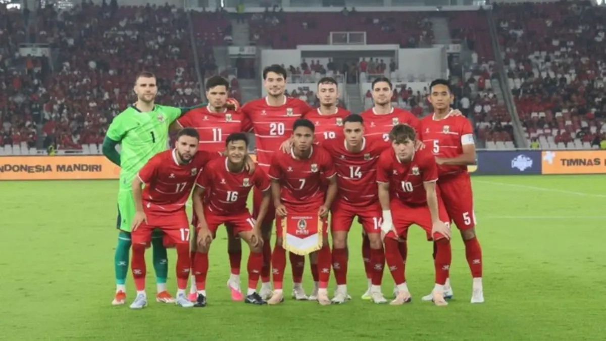  Timnas Indonesia saat menghadapi Mozambik pada FIFA Matchday di Stadion Utama Gelora Bung Karno, Selasa (9/6/2026). 