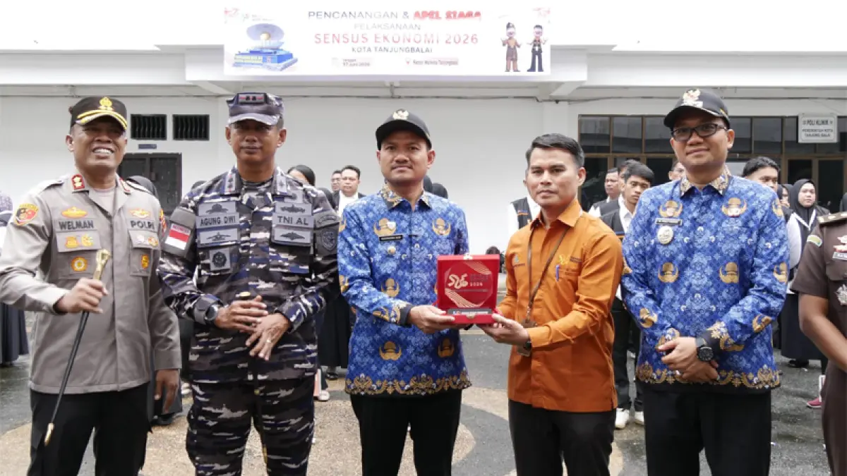 Kapolres Tanjungbalai, AKBP Welman Feri, usai menghadiri Apel Siaga dan Pencanangan Sensus Ekonomi 2026.