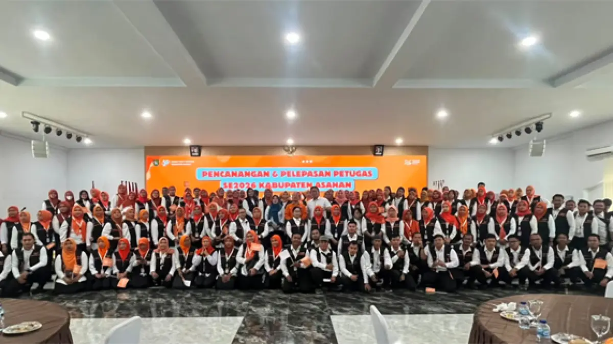 Petugas Sensus Ekonomi Tahun 2026 di Asahan yang telah dilindungi BPJS Ketenagakerjaan.