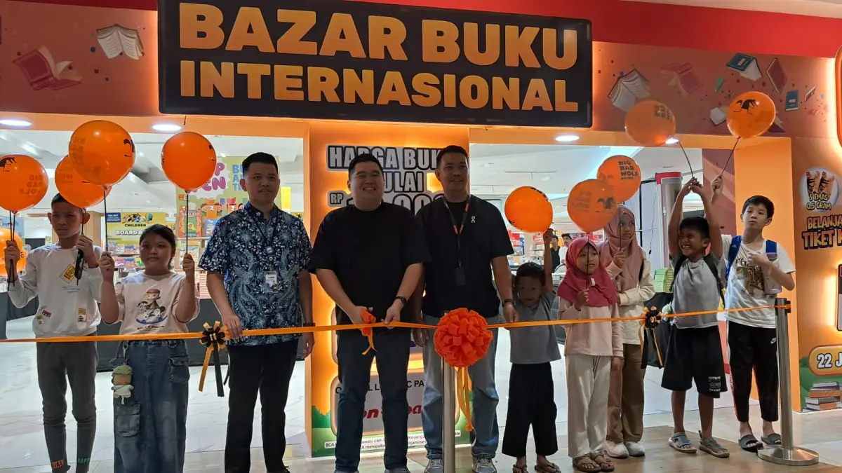 Pembukaan Big Bad Wolf Books Medan 2026 di Delipark Mall, Senin (22/6/2026). Bazar buku internasional tersebut menghadirkan lebih dari 1 juta buku dengan diskon hingga 90 persen dan berlangsung hingga 5 Juli 2026.