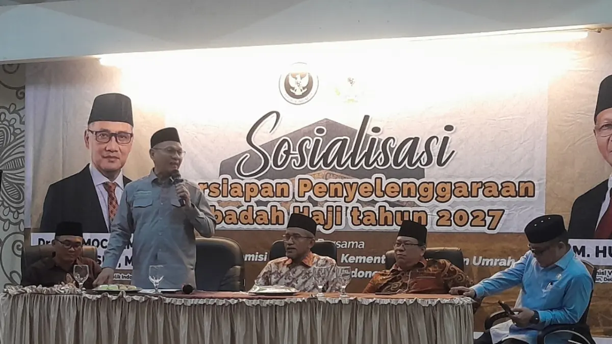 Kemenhaj Sumut melaksanakan kegiatan sosialisasi persiapan penyelenggaraan ibadah haji tahun 2027.