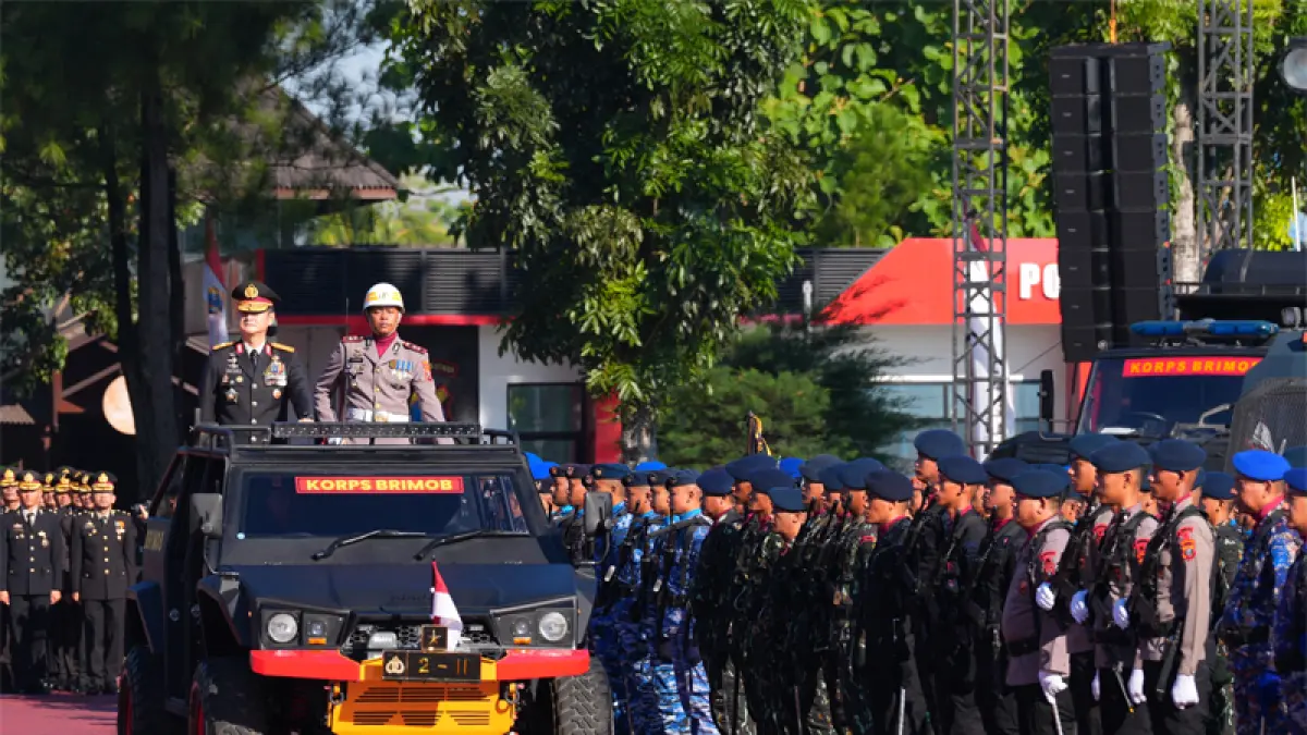 Wakil Kepala Polda Sumatera Utara Brigjen Pol. Sonny Irawan, saat upacara di Lapangan KS Tubun Mapolda Sumut.