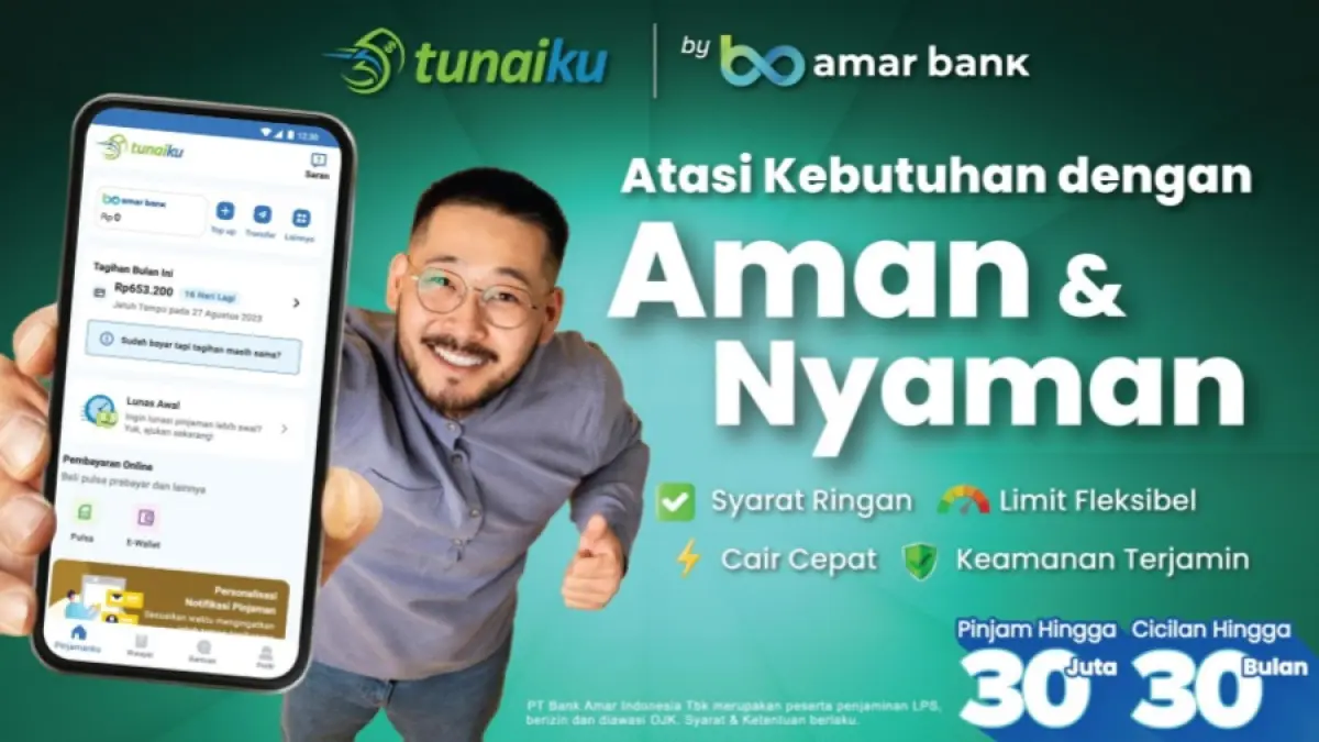 Layanan Tunaiku by Amar Bank menawarkan pinjaman tanpa agunan (KTA) yang dapat dimanfaatkan untuk membantu memenuhi berbagai kebutuhan, termasuk biaya pendidikan anak menjelang tahun ajaran baru.