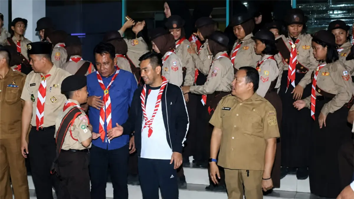 Wakil Bupati Labuhanbatu Utara, Dr. H. Samsul Tanjung, melepas keberangkatan Kontingen Gerakan Pramuka mengikuti Jamdasu XI Tahun 2026.
