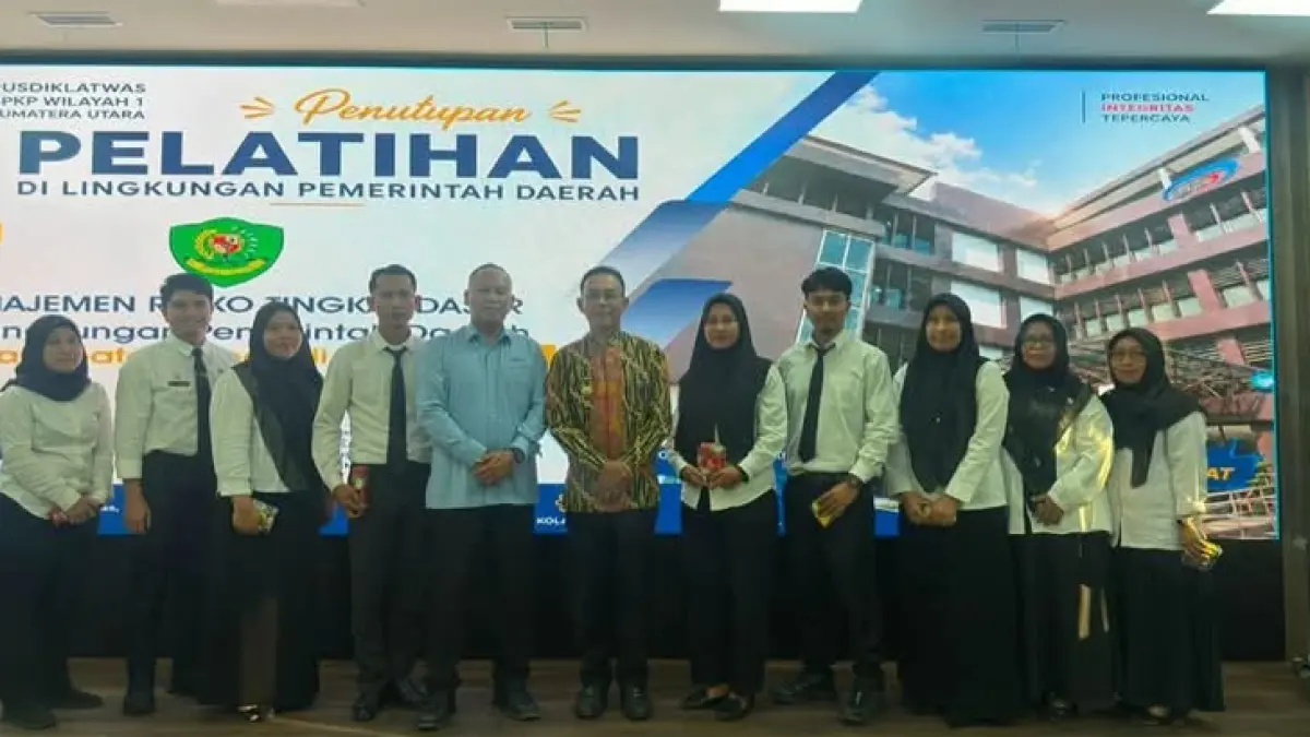 Bupati Tapsel H. Gus Irawan Pasaribu, resmi tutup Diklat Manajemen Risiko (MR) yang diikuti 91 aparatur Pemkab Tapsel di Balai Diklat BPKP Perwakilan Provinsi Sumatera Utara.
