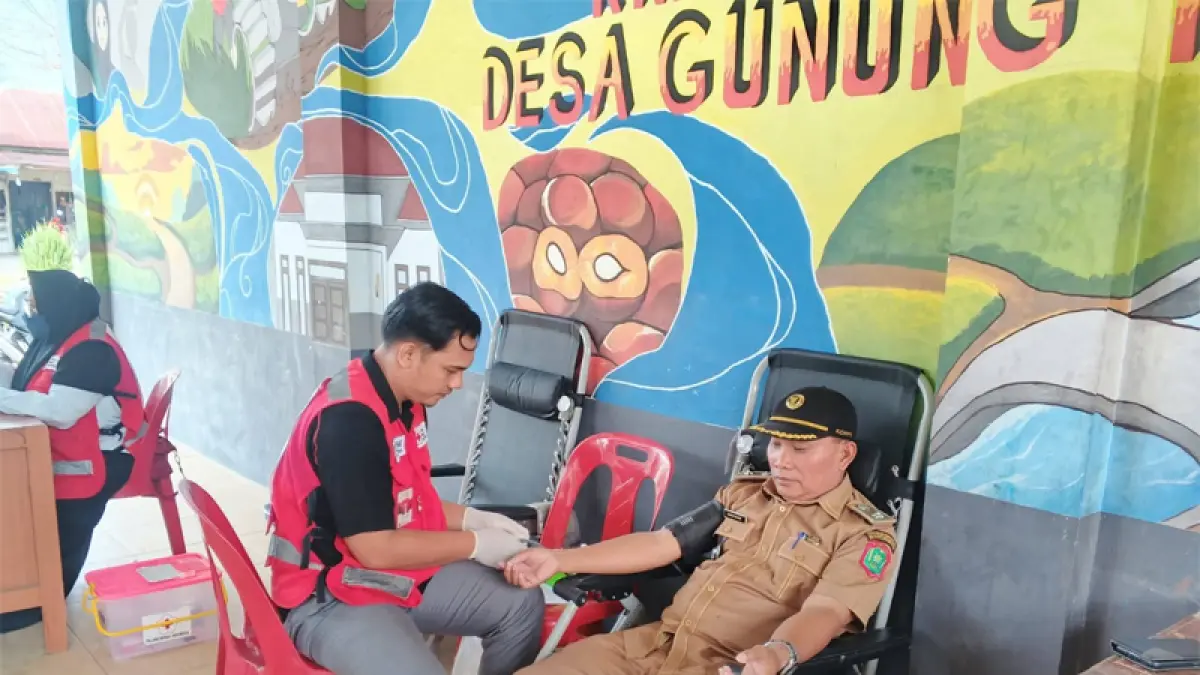 Pemerintah Desa Gunung Melayu menggelar kegiatan donor darah bertajuk PANDORA.