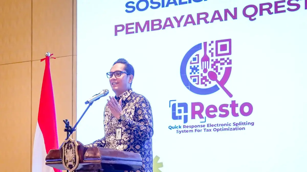 Wali Kota Medan Rico Tri Putra Bayu Waas membuka Sosialisasi Sistem Pembayaran QRESTO dan High Level Meeting TP2DD di Hotel Aryaduta Medan. 