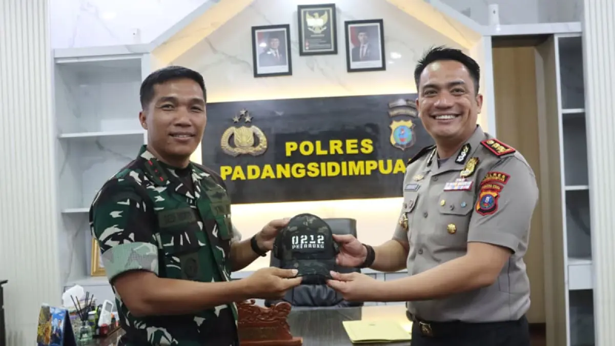Kapolres Padangsidimpuan, AKBP Noval N.G. Desky, menerima kunjungan silaturahmi Dandim 0212/TS, Letkol Inf Dedi Harnoto.
