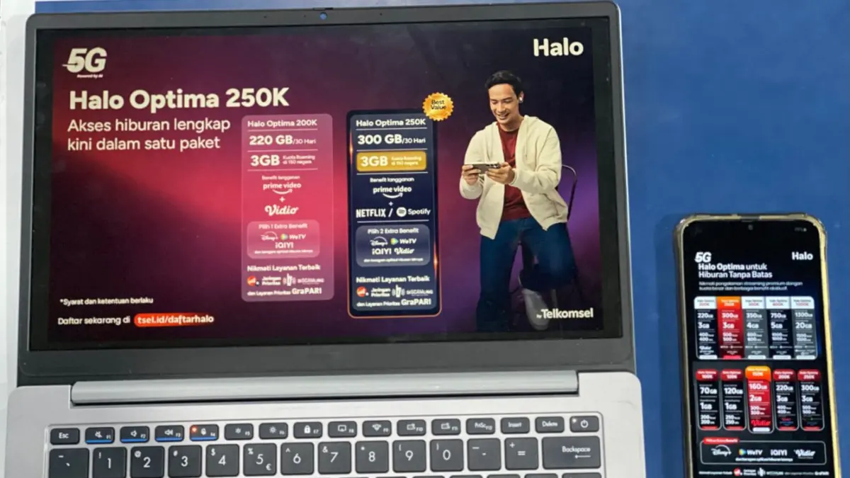 Telkomsel menghadirkan Halo Optima, paket layanan pascabayar terbaru yang menggabungkan kuota internet besar, akses hiburan premium, perlindungan digital, serta berbagai layanan prioritas dalam satu paket.