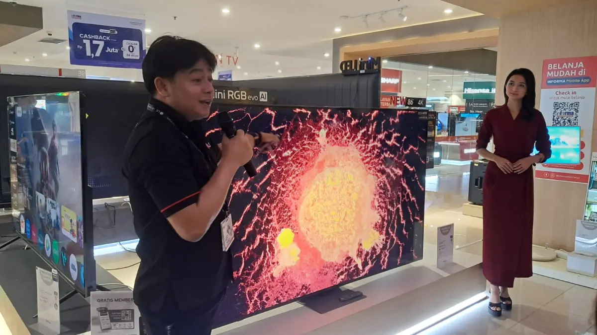 Jajaran AI TV terbaru LG dipamerkan di Medan dengan fitur AI Voice Command berbahasa Indonesia dan teknologi OLED generasi terbaru.&nbsp;