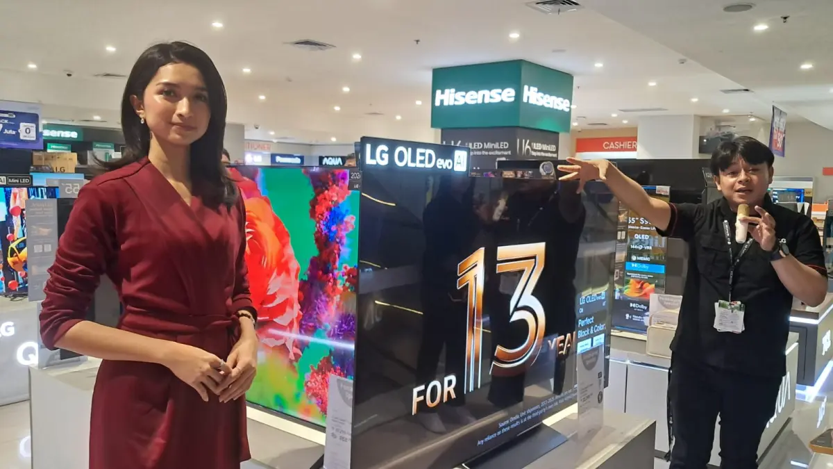 Jajaran AI TV terbaru LG dipamerkan di Medan dengan teknologi OLED generasi terbaru.&nbsp;