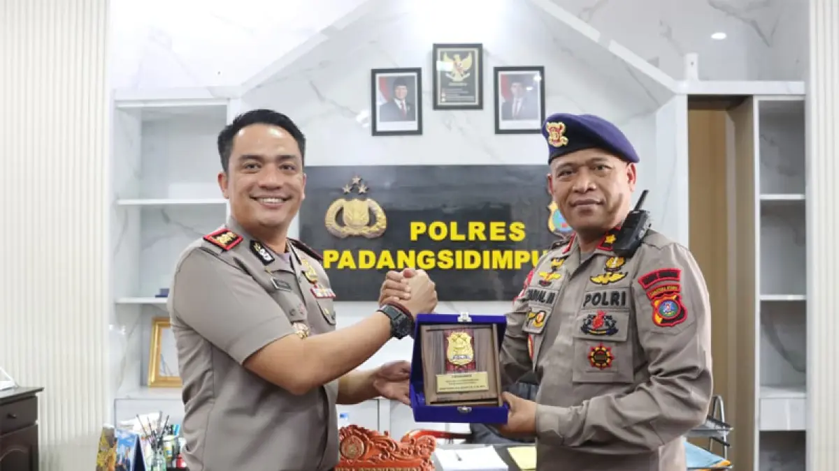 Kapolres Padangsidimpuan AKBP Noval N.G. Desky, kunjungan silaturahmi Danyon C Brimob Polda Sumut, Kompol Zainal Muhlisin.
