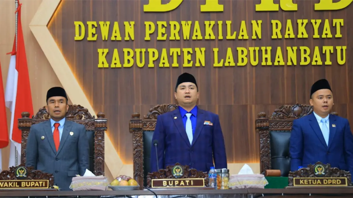 Bupati Labuhanbatu Utara, Dr. H. Hendri Yanto Sitorus dan Ketua DPRD Rimba Bertuah Sitorus.