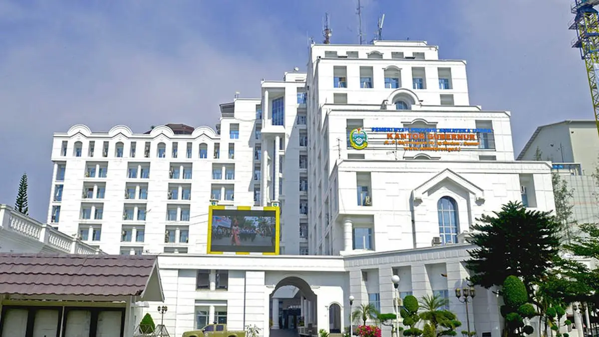 Kantor Gubernur Sumatera Utara di Medan. Pemprov Sumut menganggarkan Rp2,2 miliar untuk membangun tiga rumah produksi kopi di Kabupaten Tapanuli Utara dan Humbang Hasundutan.