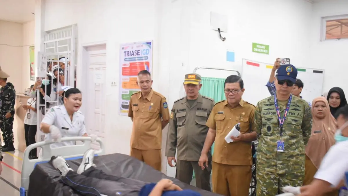Tenaga medis dan petugas RSU Dr. FL Tobing mengikuti simulasi Hospital Disaster Plan (HDP) bersama Tim Pacific Partnership 2026 guna menguji kesiapsiagaan menghadapi bencana.