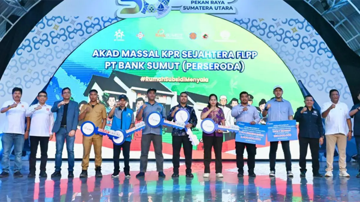 Akad Massal Kredit Pemilikan Rumah KPR Sejahtera Fasilitas Likuiditas Pembiayaan Perumahan FLPP PT Bank Sumut Perseroda.