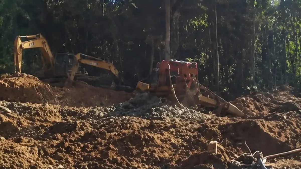 Lokasi hutan yang dirusak di perbatasan Madina – Tapsel.