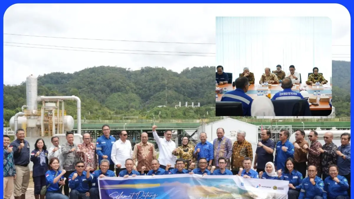 Wakil Menteri ESDM Yuliot Tanjung meninjau kawasan Proyek Panas Bumi Sarulla di Namora I Langit, Kabupaten Tapanuli Utara