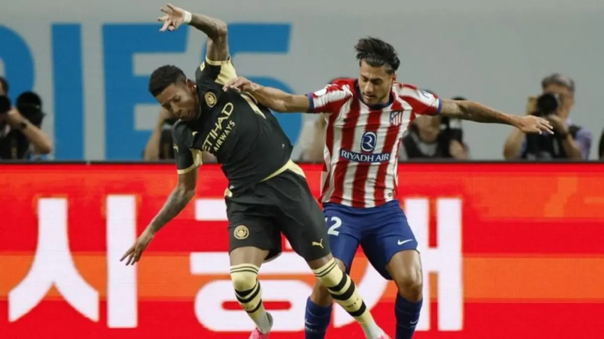 Manchester City menang comeback pada saat melawan Atletico Madrid.
