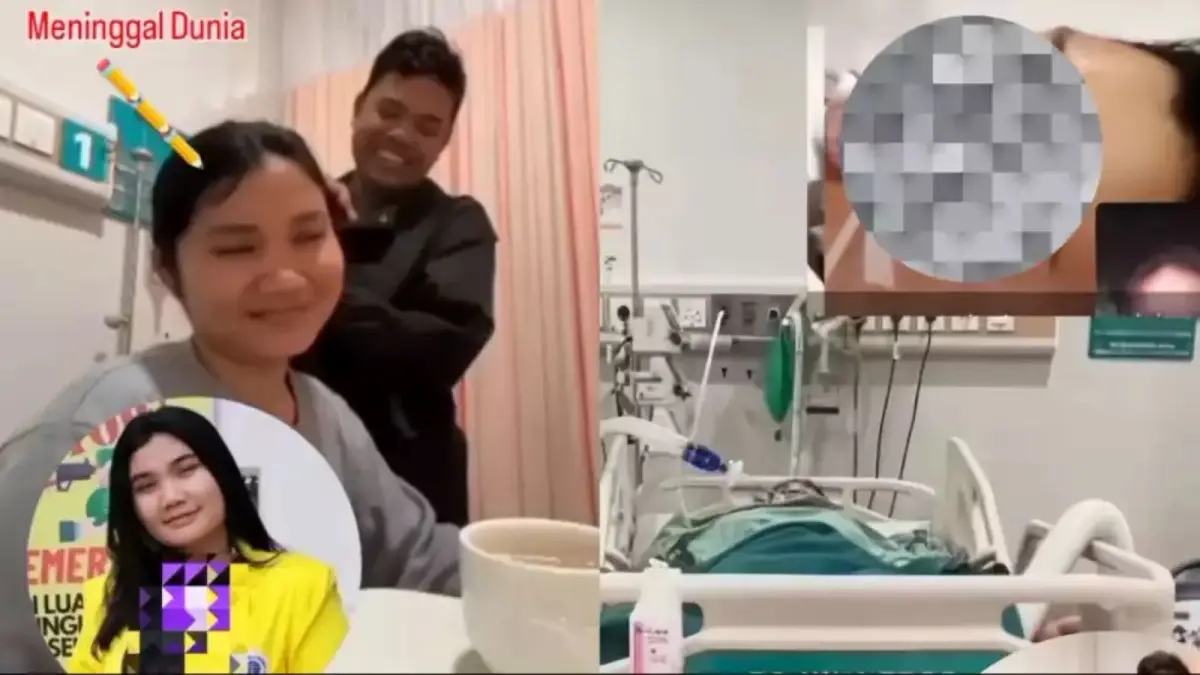 Dewi saat menjalani perawatan medis ditemani kekasihnya.