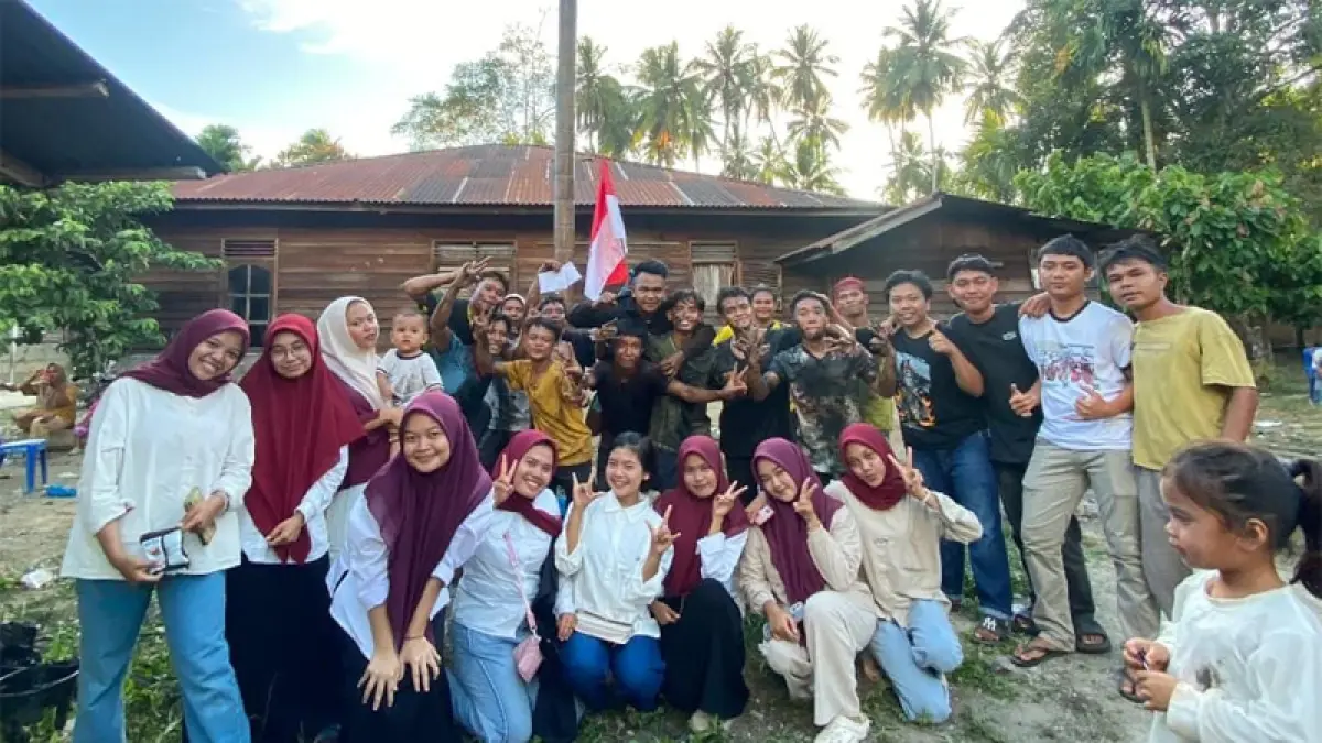 Mahasiswa KKL Kelompok 71 UIN Syahada Padangsidimpuan bersama NNB Desa Basilam Baru dan masyarakat Kecamatan Angkola Muara Tais, Tapsel, meriahkan HUT ke-81 Kemerdekaan RI.