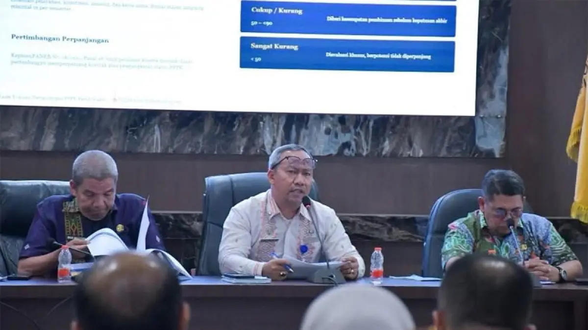 Sekda Kota Padangsidimpuan, Rahmat Marzuki Nasution, mewakili Wali Kota Padangsidimpuan pimpin rapat evaluasi perpanjangan P3K paruh waktu dan pembahasan PJLP.