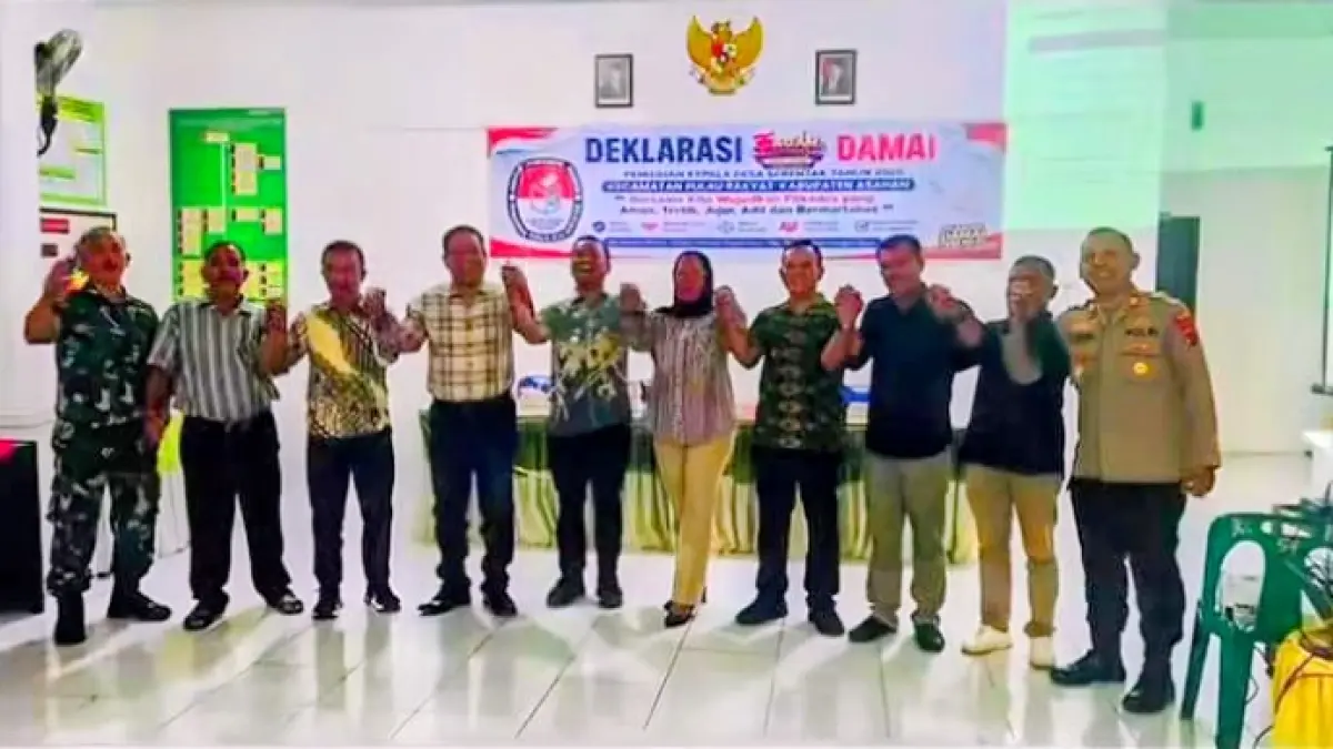 Deklarasi damai calon Kepala Desa se-Kecamatan Pulau Rakyat.