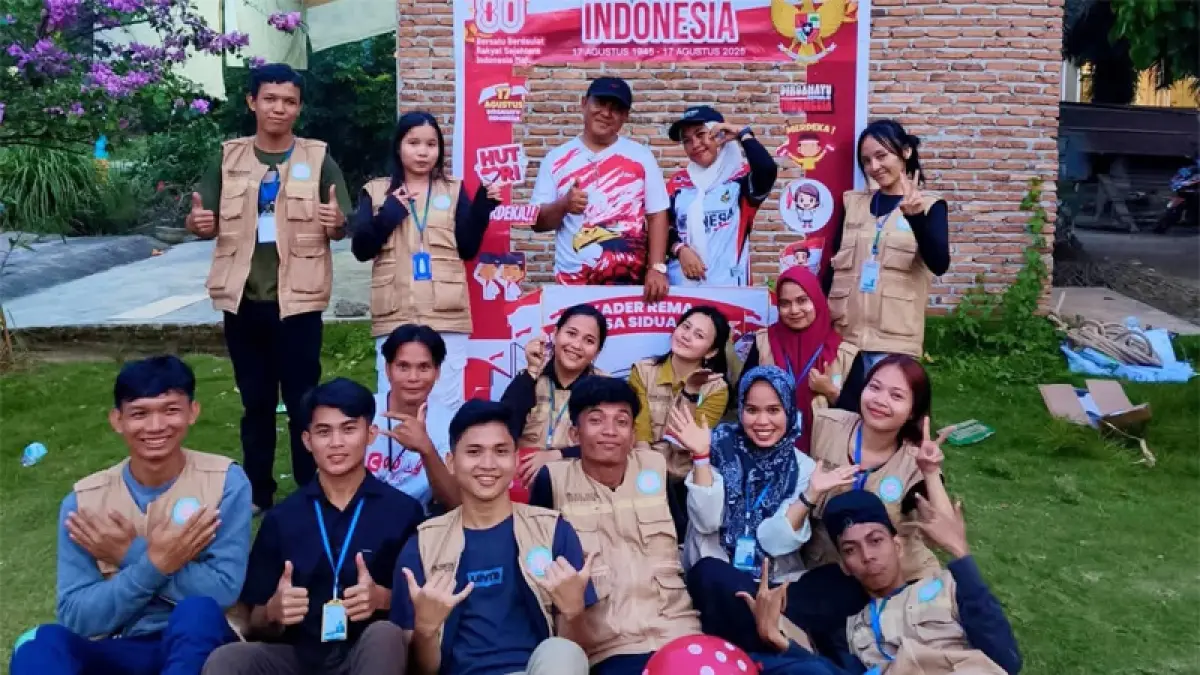 Pemdes Sidua-Dua Kecamatan Kualuh Selatan, bersama mahasiswa KKN Universitas Pembinaan Masyarakat Indonesia menyemarakkan HUT ke-81 Kemerdekaan Republik Indonesia.
