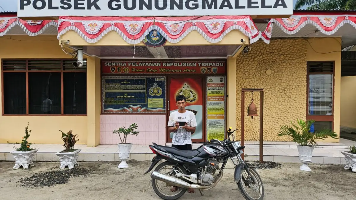 Pelaku curanmor Rendi Syahputra alias Kedi ditangkap polisi di Lhoknga, Aceh Besar, setelah kabur dari Simalungun. 