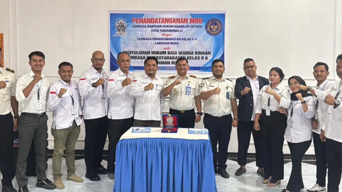 LBH Keadilan Setara Kota Tanjungbalai dan Lapas Kelas II A Labuhan Ruku, Kabupaten Batubara, melalui penandatanganan nota kesepahaman.
