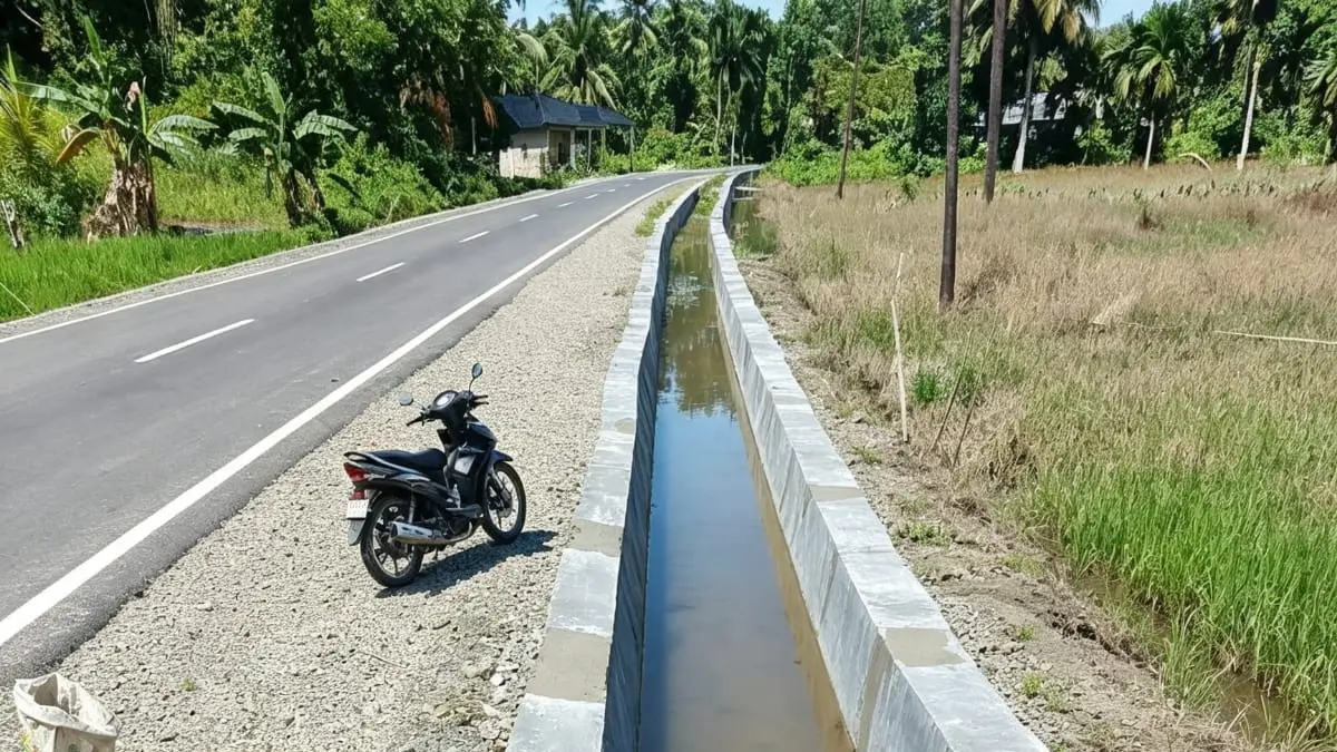 Bangunan TPT Proyek Preservasi Jalan Nasional ruas Afia–Ono Zaluchu–Ono Nazara–Humene di Kecamatan Afulu, Kabupaten Nias Utara, yang sebelumnya dikabarkan rusak, kini telah diperbaiki.