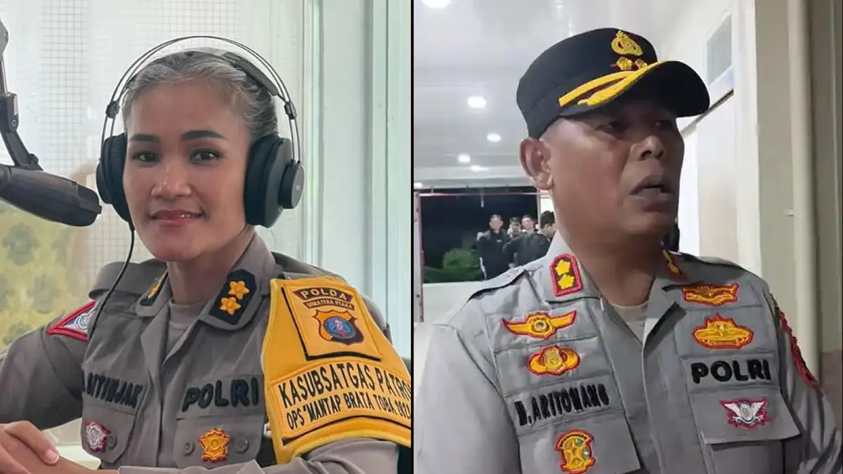 Kapolres Pematangsiantar AKBP Sah Udur Togi Marito Sitinjak dan Kapolres Simalungun AKBP Marganda Aritonang.